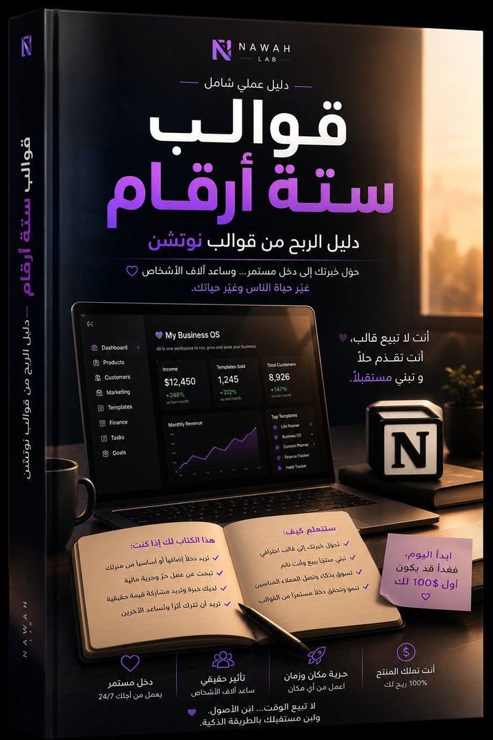غلاف قوالب ستة أرقام — دليل الربح من قوالب نوتشن